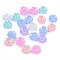 Resin Imitation Pearl Bead Caps, 5-Petal, Flower, Mixed Color, 10x10x3.5mm, Hole: 1.4mm