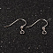 Tarnish Resistant 304 Stainless Steel Earring Hook Jewelry Findings, with Horizontal Loop, Stainless Steel Color, 16x18mm, Hole: 2mm, 21 Gauge, Pin: 0.7mm