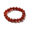 Gemstone Bracelet, Carnelian, about 5.2cm inner diameter, Bead: 10mm in diameter, 19pcs/Strand