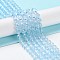 Natural Topaz Crystal Beads Strands, Round, Faceted, Grade AAA, 6mm, Hole: 0.8mm, about 29~34pcs/strand, 7.99''(20.3cm)