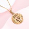 Moon & Star & Sun 304 Stainless Steel Pendant Necklaces, Ion Plating(IP), Real 18K Gold Plated, 17.91 inch(45.5cm)