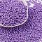8/0 Baking Paint Glass Seed Beads, Round Hole, Teardrop, Medium Purple, 3x2mm, Hole: 1mm, about 416pcs/10g