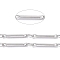 3.28 Feet Real Platinum Brass Bar Link Chains, Soldered, 13x2x1.2mm
