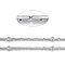 Tarnish Resistant 304 Stainless Steel Boston Link Chains, with Rondelle Beads, Soldered, with Spool, Stainless Steel Color,0.8mm, Rondelle: 2x1mm, about 32.8 Feet(10m)/roll