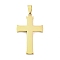 PVD Vacuum Plating 304 Stainless Steel Pendants, Cross Charm, Religion, Golden, 46x28x3mm, Hole: 9.4x4.7mm