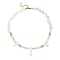 Natural Quartz Crystal Bullet & Synthetic Moonstone Beaded Necklaces, 16.06 inch(40.8cm)