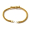 Adjustable Nylon Cotton Cord Making, with Rack Plating Brass Findings, Golden, Dark Goldenrod, 4-3/4~8-7/8 inch(12~22.5cm), 3mm, Hole: 2mm