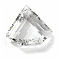 Transparent Glass Pendants, Faceted, Triangle Charms, Clear, 43x47x18mm, Hole: 1.6mm