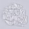 Transparent Glass Pendants, Wing, Clear, 36x18x5.5~6mm, Hole: 1mm