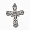 Tibetan Style Alloy Gothic Pendants, Cross, Cadmium Free & Lead Free, Antique Silver, 43.5x29x2.5mm, Hole: 2mm