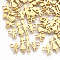 201 Stainless Steel Links connectors, Laser Cut Links, Family, Golden, 13x22x1mm, Hole: 1.8mm
