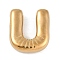 Ion Plating(IP) 304 Stainless Steel Pendants, Real 18K Gold Plated, Letter U, 18x16x4.5mm, Hole: 2mm