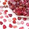 Dyed & Heated Natural Agate Beads, No Hole, Nuggets, Fuchsia, 16~20mm