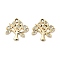 Alloy Crystal Rhinestone Pendants, Tree Charms, Golden, 20x20.5x1.5mm, Hole: 1.8mm