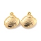 Brass Pendants, Real 18K Gold Plated , Shell Shape, 13.5x4.5mm, Hole: 1mm