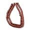 Handmade Nepalese Lampwork Beads, Column with Stripe, Red, 7x4mm, Hole: 2mm, about 103~134pcs/strand, 25.59~26.38''(65~67cm)