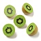 Fruit Opaque Resin Decoden Cabochons, Kiwi Fruit, 19x13.5mm