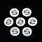 Natural Freshwater Shell Charms, Flat Round with Twelve Constellations, Hollow, Cancer, 12x1.5mm, Hole: 0.9mm