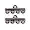 Brass Chandelier Component Links, Cadmium Free & Nickel Free & Lead Free, Column, Gunmetal, 8x21.5x1.5mm, Hole: 1.8mm