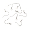 Tarnish Resistant 316 Surgical Stainless Steel Earring Hooks, with Horizontal Loop, Stainless Steel Color, 18x18mm, 21 Gauge, Pin: 0.7mm, Hole: 2mm