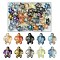 40Pcs 10 Colors Electroplate Glass Beads, Tortoise, Mixed Color, 18x14x7.5~7.7mm, Hole: 1.2mm, 4pcs/color