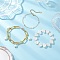 3Pcs 3 Styles Iron Star Charm Bracelet & Heart ABS Plastic Imitaion Pearl Beads Stretch Bracelet &  Round ABS Plastic Imitation Pearl Beads Link Bracelet Set for Women, Mixed Color, 8-1/4 inch(21cm)
