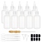DIY Kit, with Plastic Graduated Glue Bottles, Pig Hair Beaker Brush, Chalkboard Sticker Labels, 2ml Dropper and Funnel Hopper, Mixed Color, 4.4x12.8cm, Capacity: 100ml