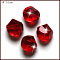 K9 Glass, Imitation Austrian Crystal Beads, Grade AAA, Faceted, Polygon, Dark Red, 10mm, Hole: 0.9~1mm