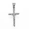 Tarnish Resistant 304 Stainless Steel Pendants, For Easter, Crucifix Cross, Stainless Steel Color, 41.5x22x5mm, Hole: 5x9mm