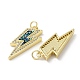 Латунные микропаве прозрачные подвески с фианитом KK-C045-27G-2