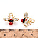 Rhinestone сплава и эмали подвески PALLOY-T092-41G-03-3