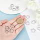 8 пара серег-колец Huggie Hoop из нержавеющей стали 304 в 4 стилях STAS-UN0021-60P-2