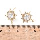 Латунные серьги-гвоздики из циркония KK-E107-09G-3