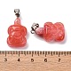 Вишневое из кварцевого стекла подвески G-B127-06P-04-4