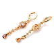 Серьги с подвесками из золотой латуни EJEW-B037-03G-01-2