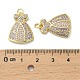 Латунные микро проложить кубического циркония подвески KK-D384-03G-01-3