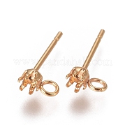 Серьги-гвоздики из нержавеющей стали 304 STAS-L238-026G-G