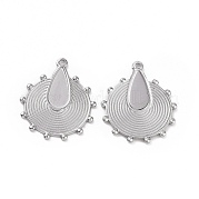 Подвески-кабошоны из не тускнеющей нержавеющей стали 304 STAS-C003-08P