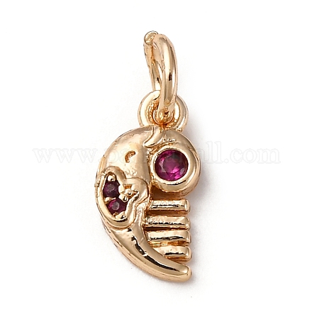 Латунные микро проложить кубического циркония подвески KK-D378-26G-1