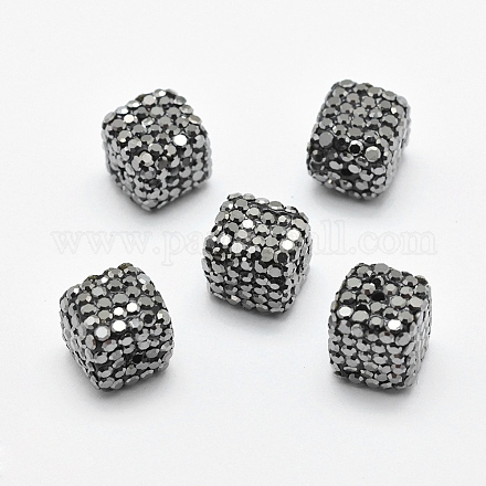 Бусины со стразами RB-P016-18-10x10mm-A-1
