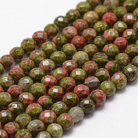Природные Unakite бисер нитей G-D840-45-4mm-1
