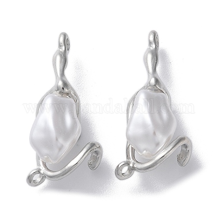 Подвески из сплава с искусственным жемчугом из АБС-пластика FIND-Z014-20P-1