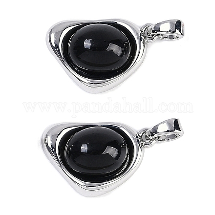 Черные стеклянные подвески KK-U043-52P-04-1