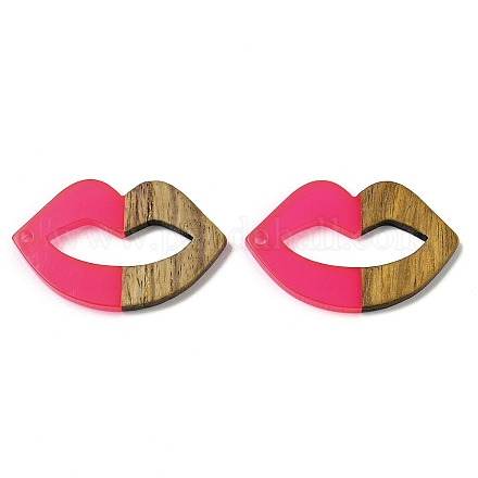 Подвески из смолы и ореха WOOD-I013-04C-1