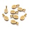 Oval with Virgin Mary & Word 304 Stainless Steel Charms, Golden, 13.5x8x1.5mm, Hole: 4x7mm