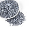 Glass Seed Beads, Ceylon, Round, Dark Gray, 4mm, Hole: 1.5mm, about 4500pcs/pound