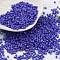 Baking Paint Glass Seed Beads, Cylinder, Steel Blue, 2x1.5mm, Hole: 1mm, about 50398pcs/pound