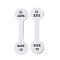 Folding Paper Ring Size Sticker, Size 12, Adhesive Ring Size Label Tag, Round, White, 5.1x1.4x0.01cm