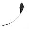 Fashion Goose Feather Costume Accessories, Black, 130~190x12~38mm