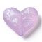 Luminous Acrylic Beads, Glitter Beads, Glow in the Dark, Heart, Plum, 24x29x10mm, Hole: 2mm, about 115pcs/500g